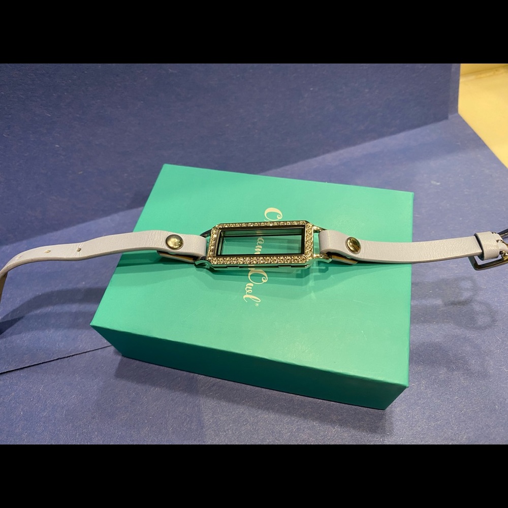 Origami owl silver rectangle locket wrap bracelet small